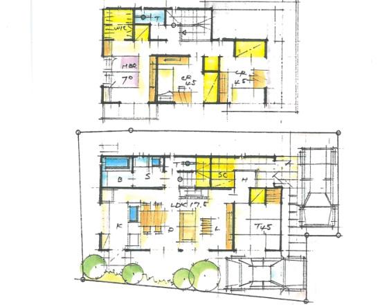 Other building plan example. No. 2 place Plan example. Building area 102.68 sq m