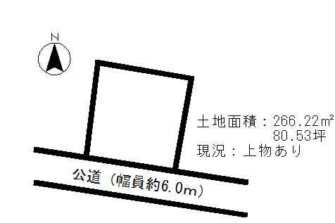 Compartment figure. Land price 13.7 million yen, Land area 266.22 sq m