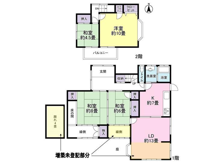 Floor plan. 28,900,000 yen, 4LDK, Land area 268.59 sq m , Building area 103.09 sq m