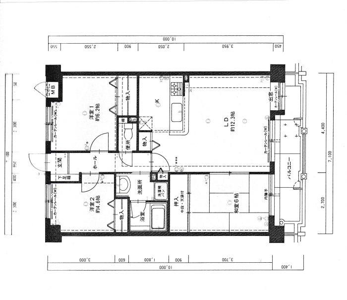Floor plan. 3LDK, Price 16 million yen, Occupied area 70.36 sq m , Balcony area 8.98 sq m