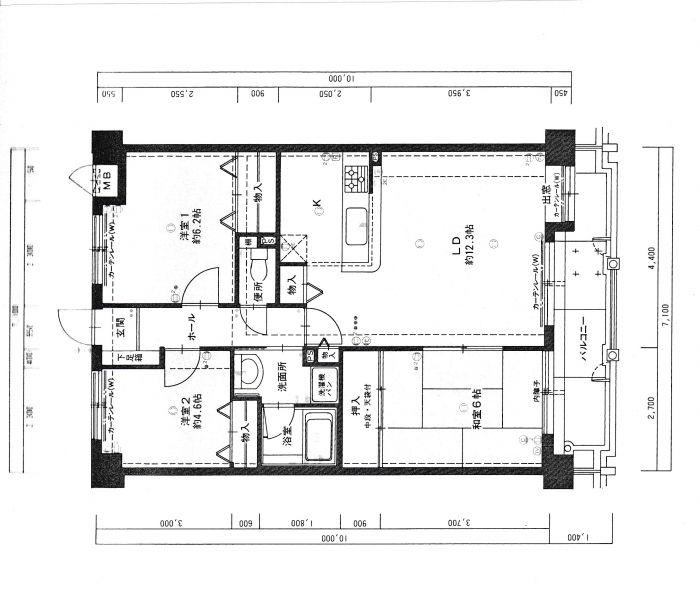 Floor plan. 3LDK, Price 16 million yen, Occupied area 70.36 sq m , Balcony area 8.98 sq m