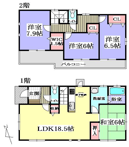 Floor plan. 31,800,000 yen, 4LDK, Land area 147.18 sq m , Building area 106.19 sq m
