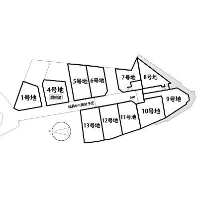 Compartment figure. Land price 27.5 million yen, Land area 197.2 sq m compartment view ※ It has priority to the status quo. 