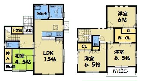 Floor plan. (C Building), Price 28,700,000 yen, 4LDK, Land area 117.81 sq m , Building area 91.7 sq m