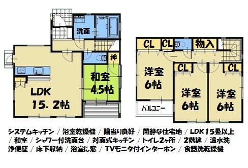 Floor plan. (A Building), Price 29,900,000 yen, 4LDK, Land area 125.05 sq m , Building area 95.63 sq m