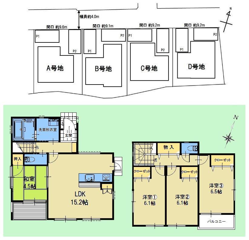 Floor plan. 27,700,000 yen, 4LDK, Land area 117.81 sq m , Building area 91.7 sq m