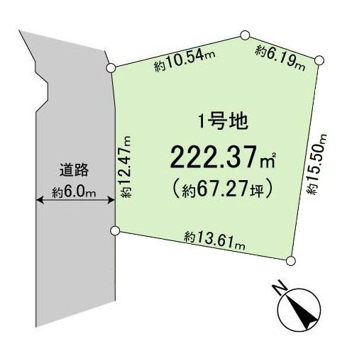 Compartment figure. Land price 31,900,000 yen, No land area 222.37 sq m building conditions Land about 67 square meters