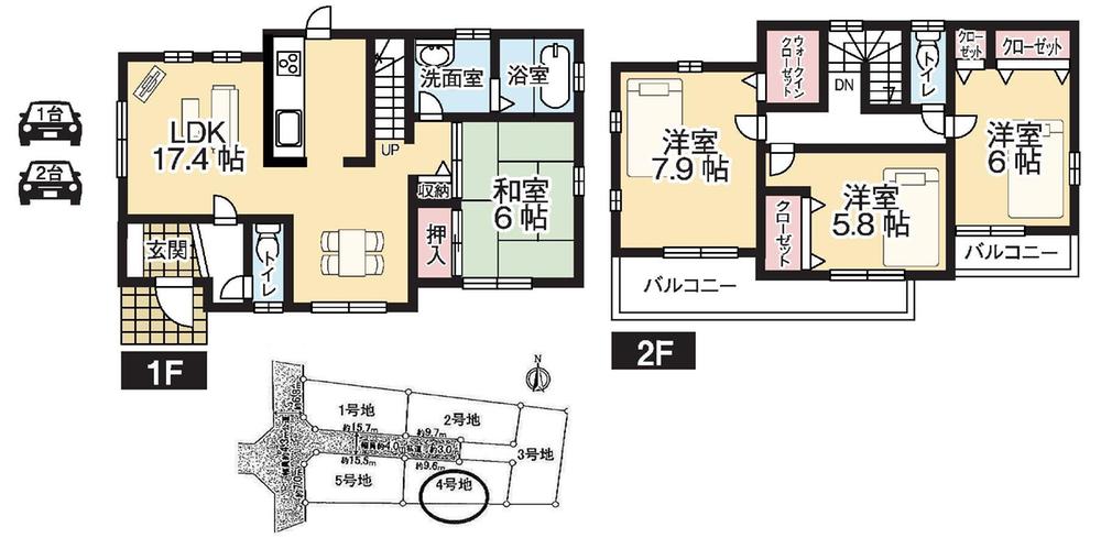 Floor plan. 28.8 million yen, 4LDK, Land area 147.02 sq m , Building area 103.09 sq m