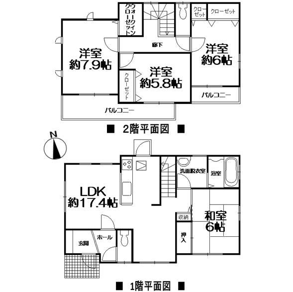 Floor plan. 28.8 million yen, 4LDK, Land area 147.02 sq m , Building area 103.09 sq m