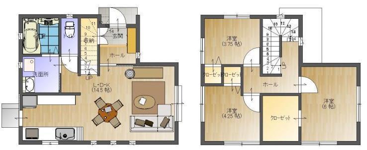 Floor plan. 25,800,000 yen, 3LDK, Land area 118.18 sq m , Building area 79.49 sq m also clean the room in the large storage A house with a rooftop living  ☆ Come please visit ☆ 
