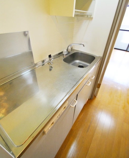 Kitchen. Two-burner gas stove installation Allowed Kitchen