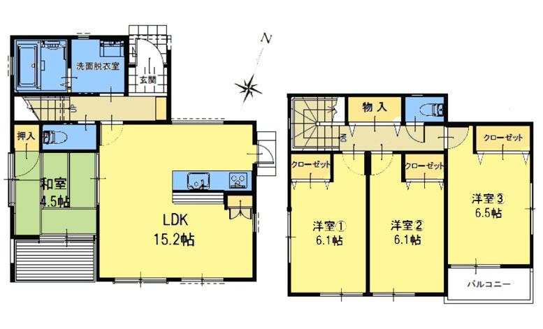 Floor plan. 27,700,000 yen, 4LDK, Land area 117.81 sq m , Building area 91.7 sq m floor plan (4LDK)