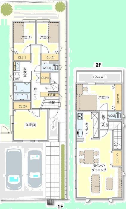 Floor plan. Price 38,500,000 yen, 4LDK, Land area 123.2 sq m , Building area 103.26 sq m