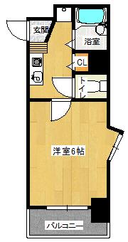 Floor plan. 1K, Price $ 40,000, Occupied area 20.21 sq m , Balcony area 3.11 sq m