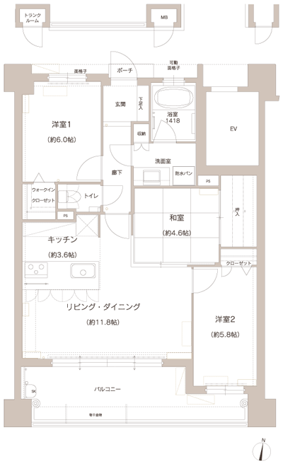 Floor: 3LDK, occupied area: 73.44 sq m, Price: 31,300,000 yen ~ 33,500,000 yen