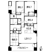 Floor: 4LDK, occupied area: 93.66 sq m, price: 41 million yen ・ 43,300,000 yen