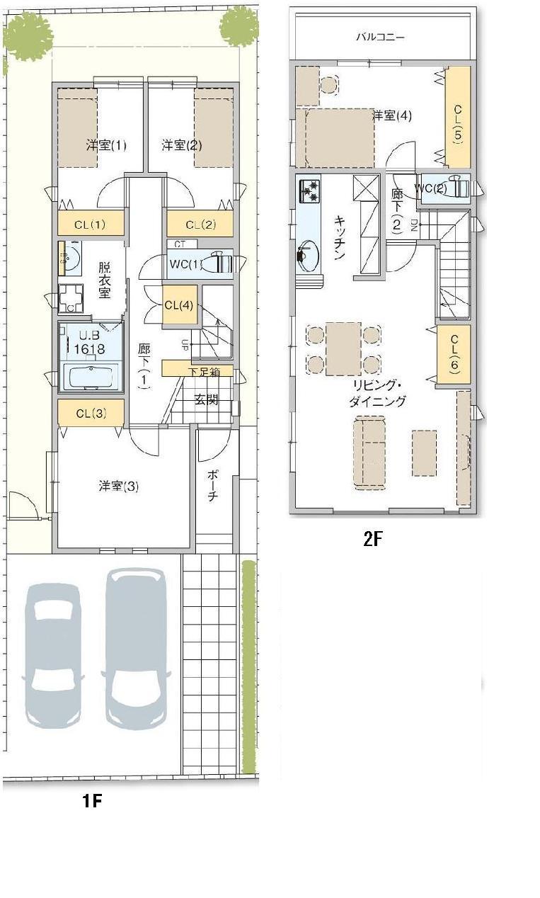 Floor plan. 38,500,000 yen, 4LDK, Land area 123.2 sq m , Building area 103.26 sq m 2 Building Floor