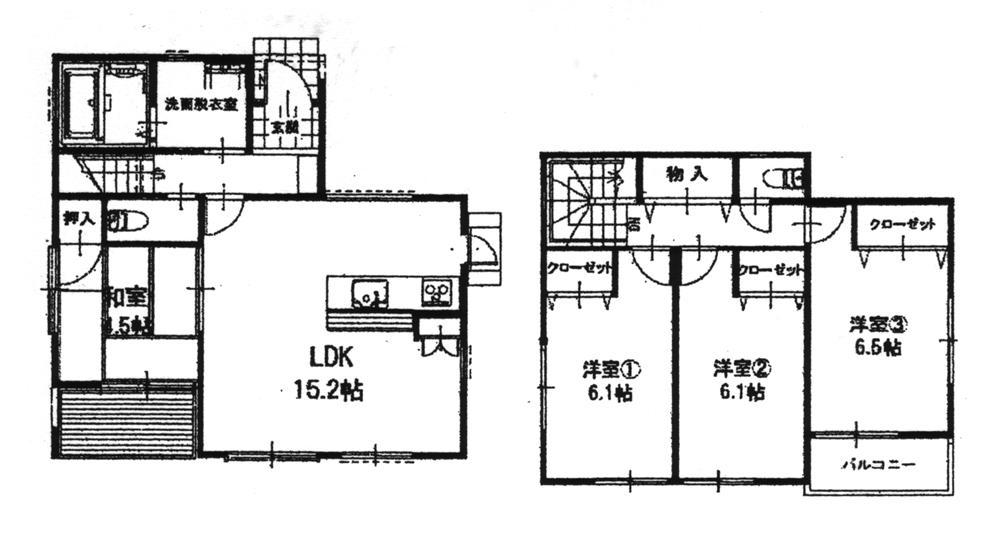 Floor plan. (C No. land), Price 27,700,000 yen, 4LDK, Land area 117.81 sq m , Building area 91.7 sq m