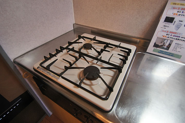 Kitchen. System kitchen (two-necked gas stove)