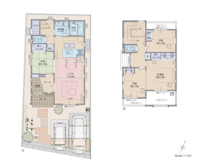 Floor plan. 45,980,000 yen, 4LDK, Land area 135.56 sq m , You might change part per building area 108.1 sq m plan drawings.