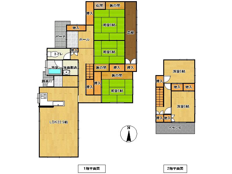 Floor plan. 62,500,000 yen, 5LDK, Land area 693 sq m , Building area 162.42 sq m