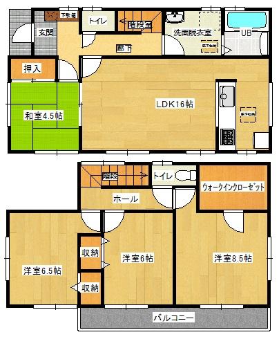 Floor plan. 26,980,000 yen, 4LDK, Land area 132.24 sq m , Building area 102.67 sq m