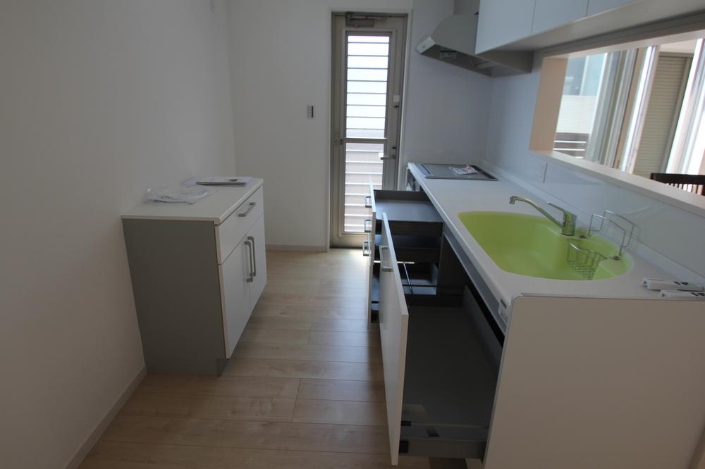 Kitchen. Spacious kitchen system. It is wide enough even to children and cooking.