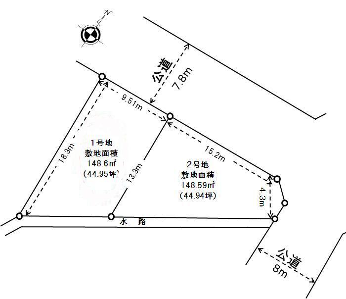 Compartment figure. Land price 19,750,000 yen, Land area 148.6 sq m