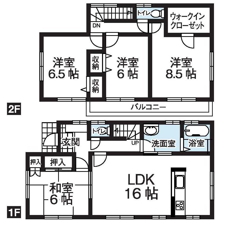 Floor plan. 24,980,000 yen, 4LDK, Land area 144.61 sq m , Building area 105.99 sq m all room 6 quires more, Storage Ease walk-in closet