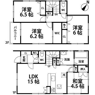 Floor plan. 31,100,000 yen, 4LDK, Land area 130.42 sq m , Building area 93.67 sq m floor plan!