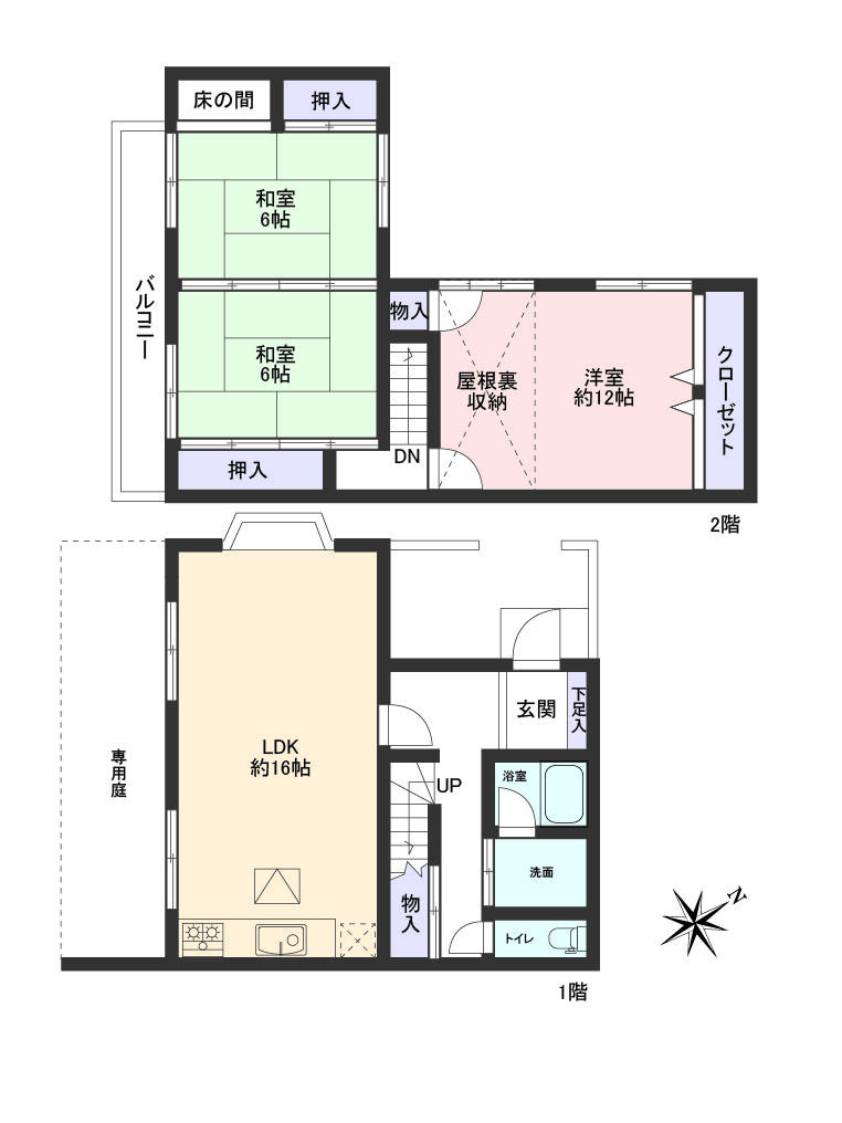 Floor plan. 3LDK, Price 12.9 million yen, Occupied area 96.48 sq m
