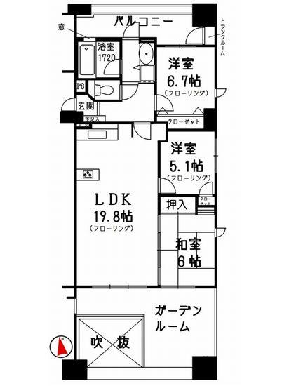 Floor plan. 3LDK, Price 24,800,000 yen, Footprint 83.4 sq m , Balcony area 31.31 sq m