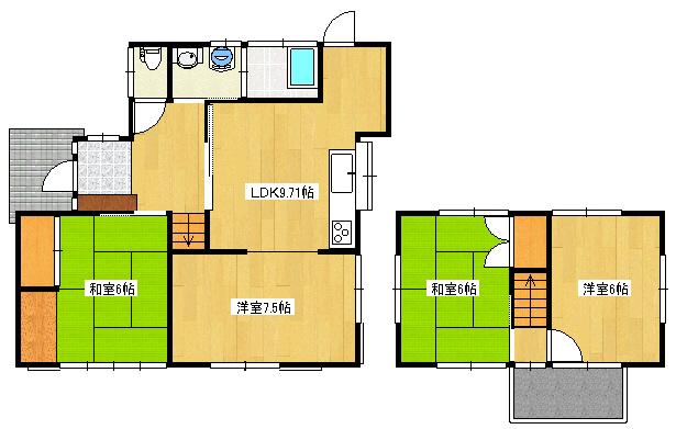 Floor plan. 12.3 million yen, 4DK, Land area 168.54 sq m , Building area 77.83 sq m