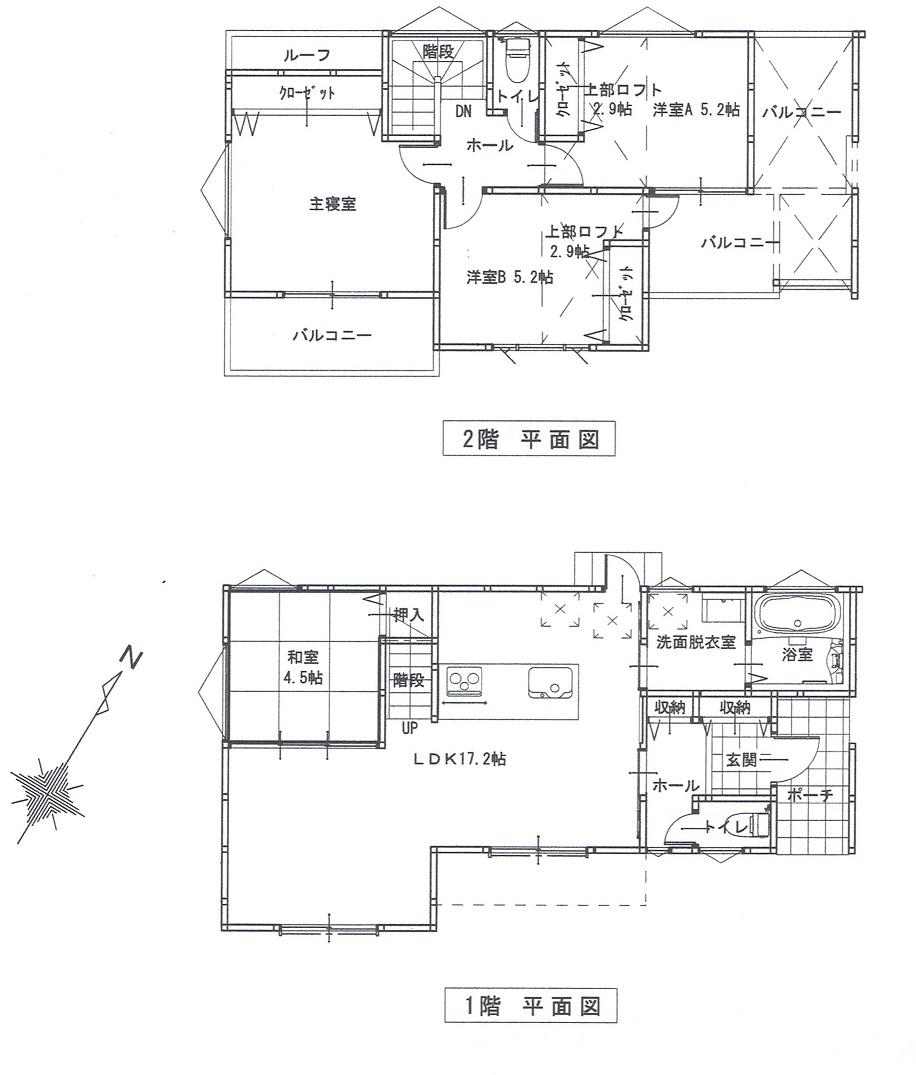 Floor plan. 29,390,000 yen, 4LDK, Land area 112.07 sq m , Building area 89.22 sq m