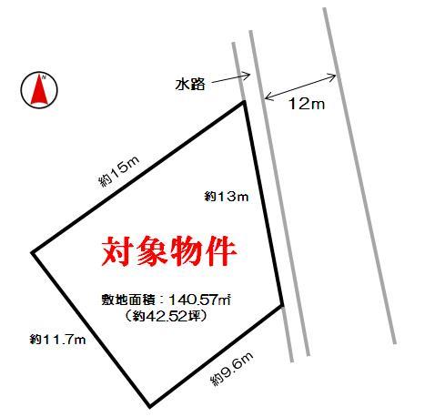 Compartment figure. Land price 12.5 million yen, Land area 140.57 sq m
