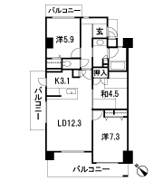 Floor: 3LDK, occupied area: 73.55 sq m, Price: 29.3 million yen
