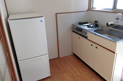 Other Equipment. refrigerator, With gas stove 2 burners grill