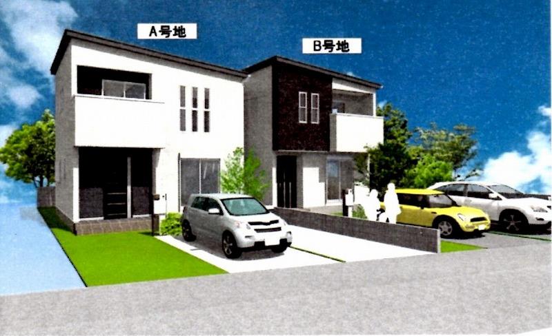 Rendering (appearance). It is two buildings construction plans in the stylish appearance (^_^) / ~