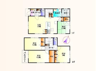 Floor plan. 31,100,000 yen, 4LDK, Land area 130.42 sq m , Building area 93.67 sq m this floor plan is, It has decided to "separate private room" floor plan with the image of the (^_^) /  Often your family size ・ Children's is also large ・ The future is the floor plan suited for your family, such as live events and their parents (^_^) /