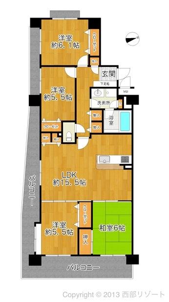 Floor plan. 4LDK, Price 21,800,000 yen, Occupied area 86.25 sq m , Balcony area 24.82 sq m (7 May 2013) created