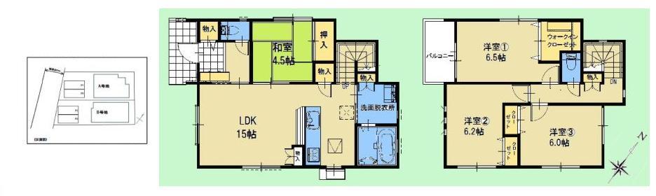 Floor plan. 31,600,000 yen, 4LDK, Land area 135.87 sq m , Building area 94.8 sq m