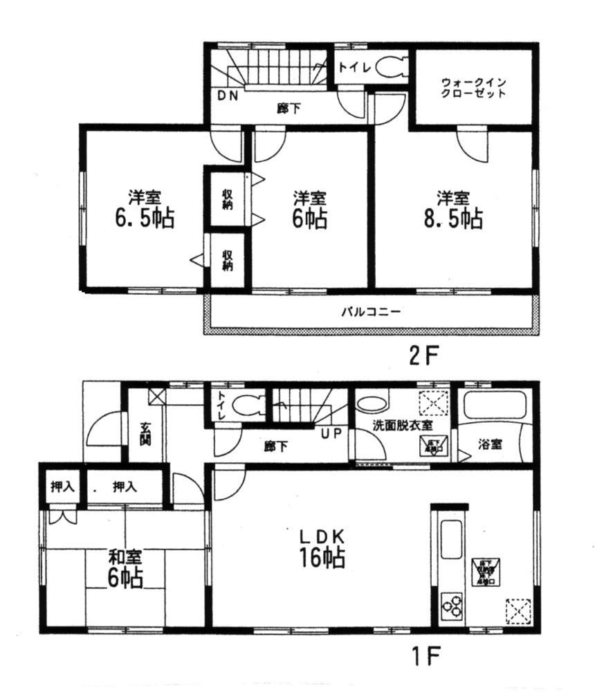 Floor plan. 24,980,000 yen, 4LDK + S (storeroom), Land area 144.61 sq m , Building area 105.99 sq m