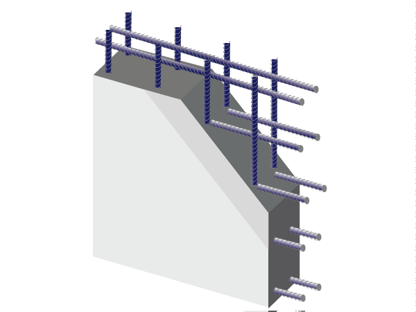 Building structure.  [Double reinforcement of shear walls] To shear wall horizontal force applied to the building at the time of the earthquake acts, It has adopted a double reinforcement of two rows array to exert more tenacity. (Conceptual diagram) ※ Except for some wall