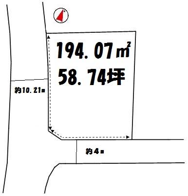 Compartment figure. Land price 13.5 million yen, Land area 194.2 sq m