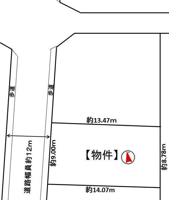 Compartment figure. Land price 18.5 million yen, Land area 122.32 sq m finalized survey completed