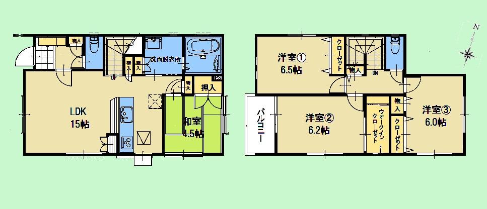 Floor plan. (B Building), Price 31,100,000 yen, 4LDK, Land area 130.42 sq m , Building area 93.67 sq m