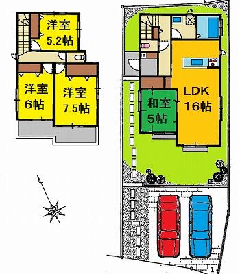 Floor plan. 25,800,000 yen, 4LDK, Land area 150 sq m , Building area 97.08 sq m