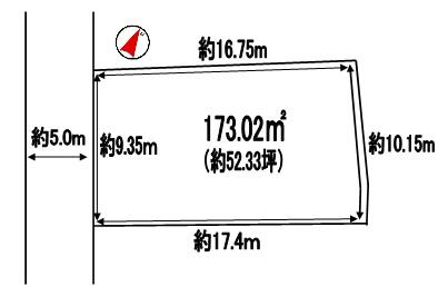 Compartment figure. Land price 17 million yen, Land area 173.02 sq m