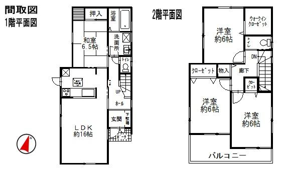 Floor plan. (3 Building), Price 31,800,000 yen, 4LDK, Land area 180.36 sq m , Building area 98.01 sq m
