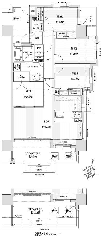 Floor: 4LDK, occupied area: 84.02 sq m, Price: 30,696,000 yen